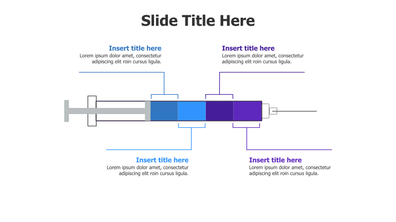 4 Points from Outlined Colored Injection Infographic
