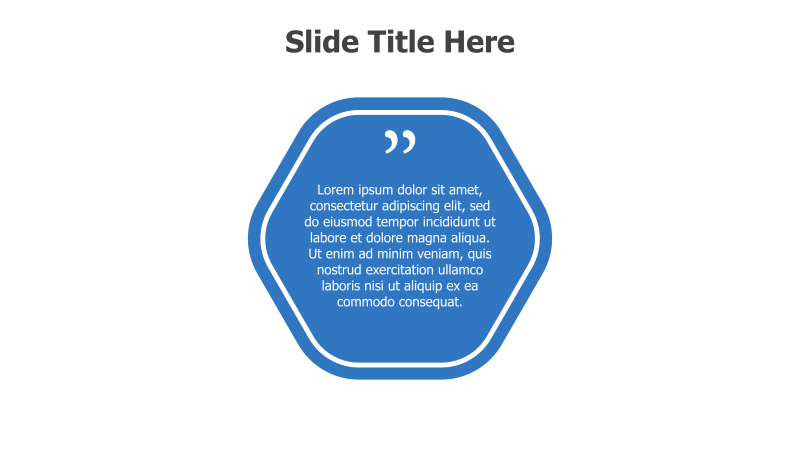 Hexagonal Quote Slide