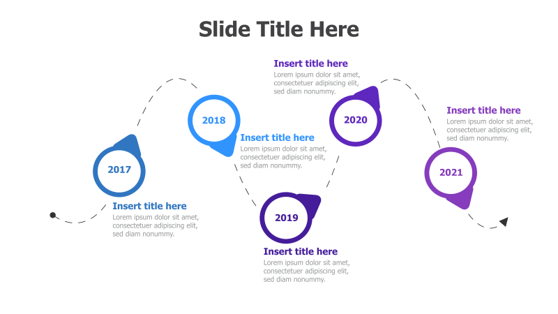 5-Point Circular Timeline