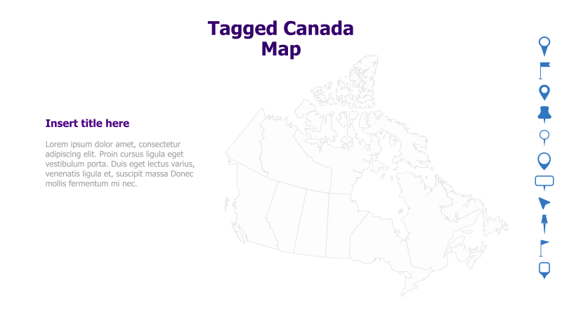Canada Map with Text Placeholder