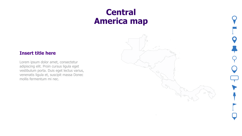 Central America Map Template