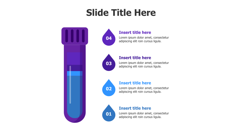 4-Step Process with Test Tube Infographic