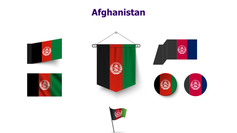 Afghanistan Flag Variations