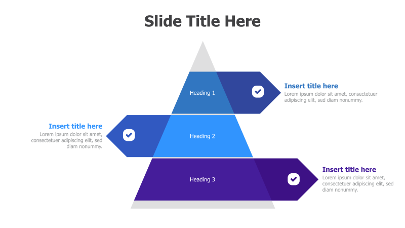 3-Level Pyramid with Checkmarks