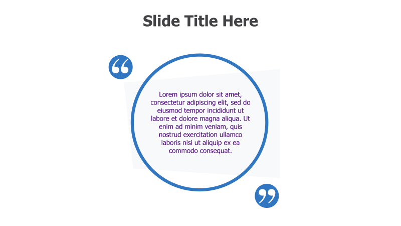 Quote Slide with Circular Frame