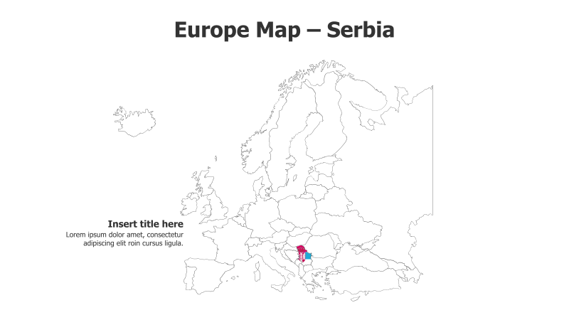 Europe Map - Serbia Highlight