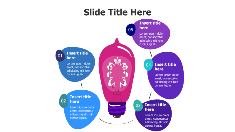 5-Point Light Bulb Infographic
