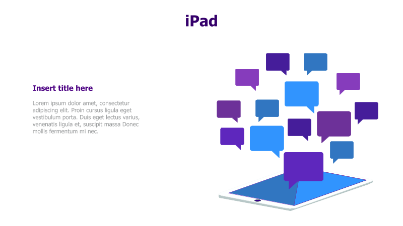 iPad with Communication Bubbles