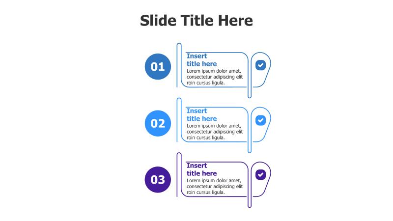3-Step Process with Checkmarks