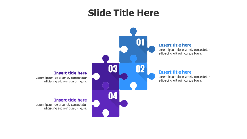 4-Point Puzzle Piece Infographic