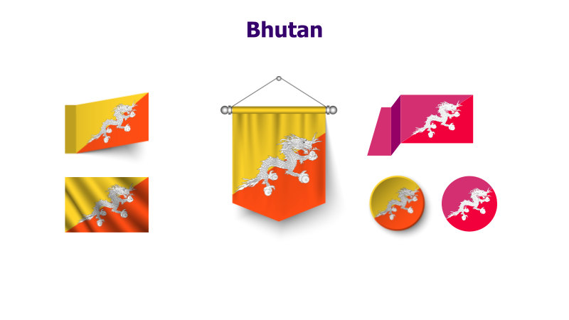 Bhutan Flag Variations