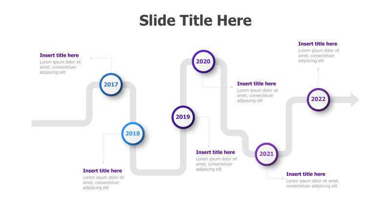 6-Point Diverging Timeline