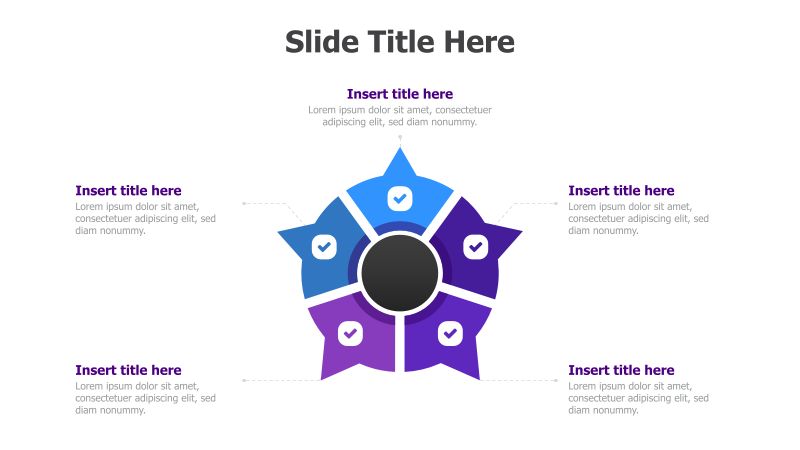 5-Point Star Diagram with Checkmarks