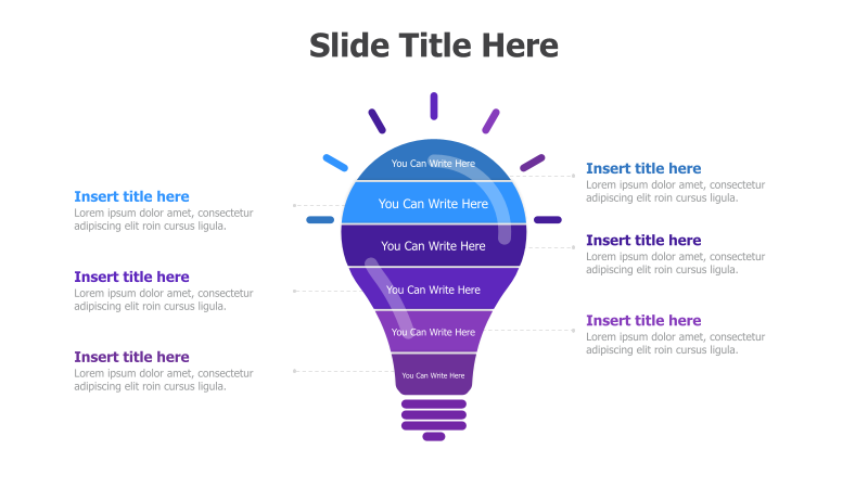 6-Point Lightbulb Infographic
