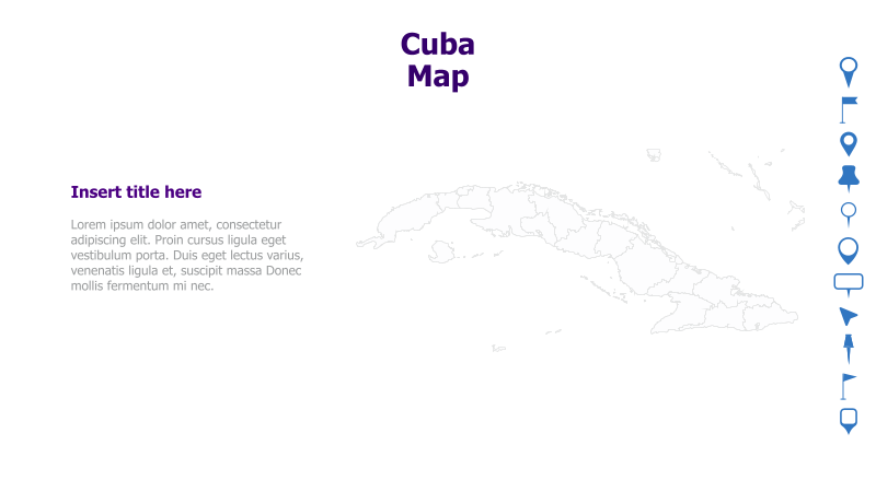 Cuba Map Template