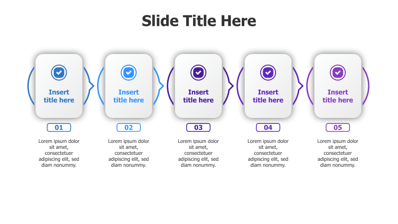 5-Step Circular Process with Boxes