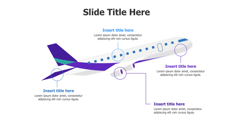 4-Point Airplane Parts Infographic