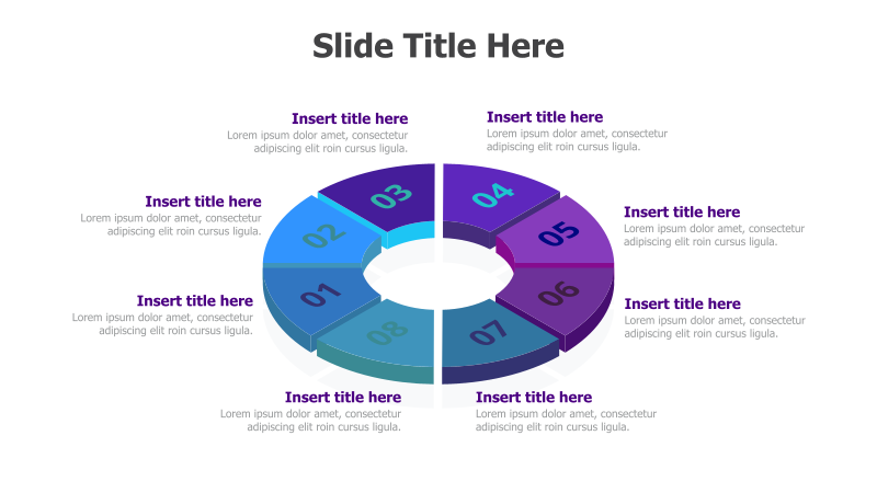 8-Point 3D Round Infographic