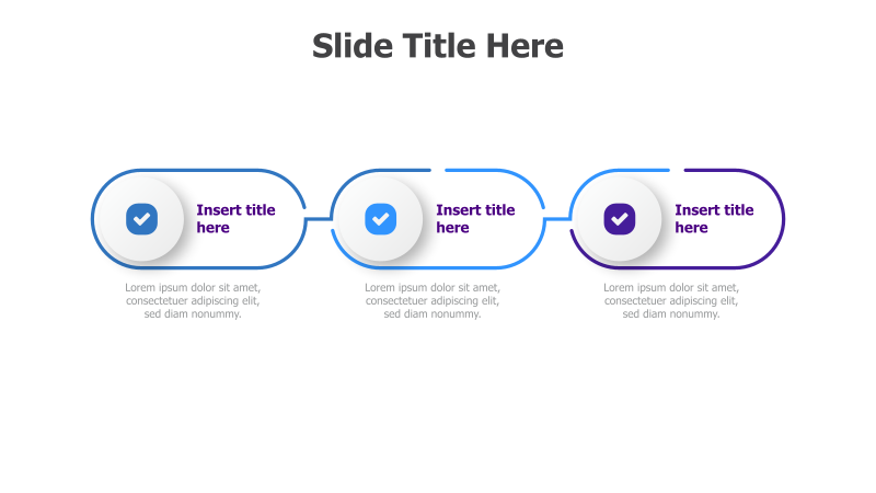 3-Step Circular Process with Checkmarks