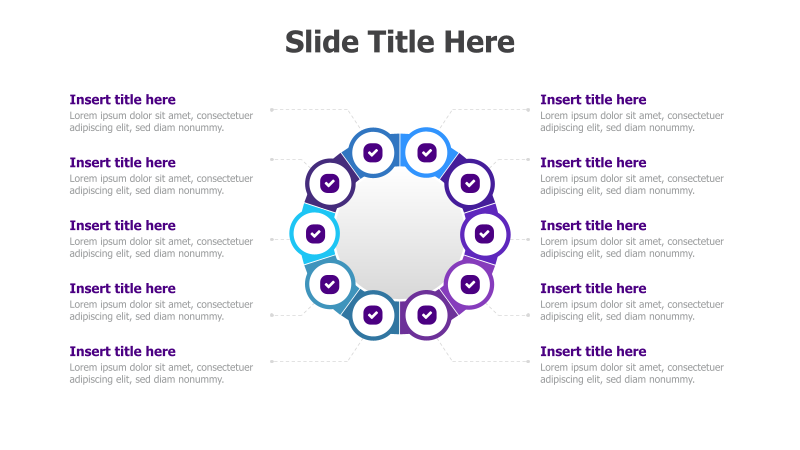6-Point Circular Process with Checkmarks
