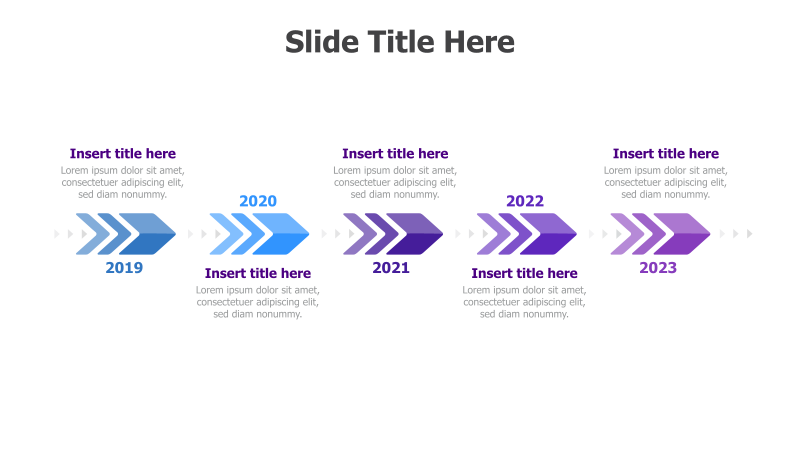 5-Point Timeline with Arrows