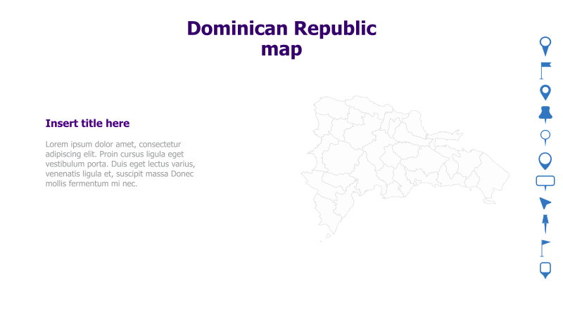 Dominican Republic Map Template