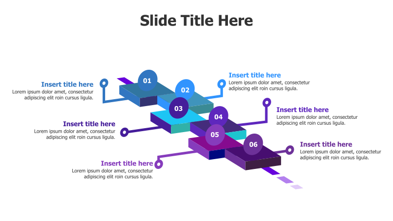 6-Level 3D Stacked Cubes Diagram