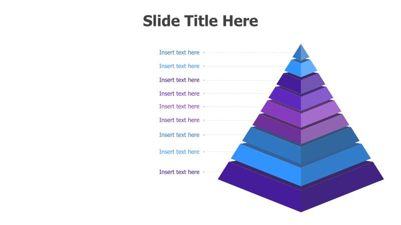 9-Level 3D Pyramid Diagram