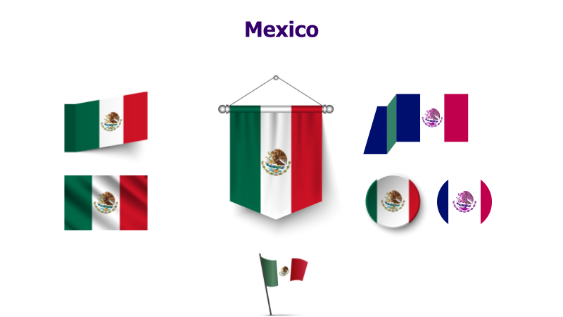 Mexico Flag Variations