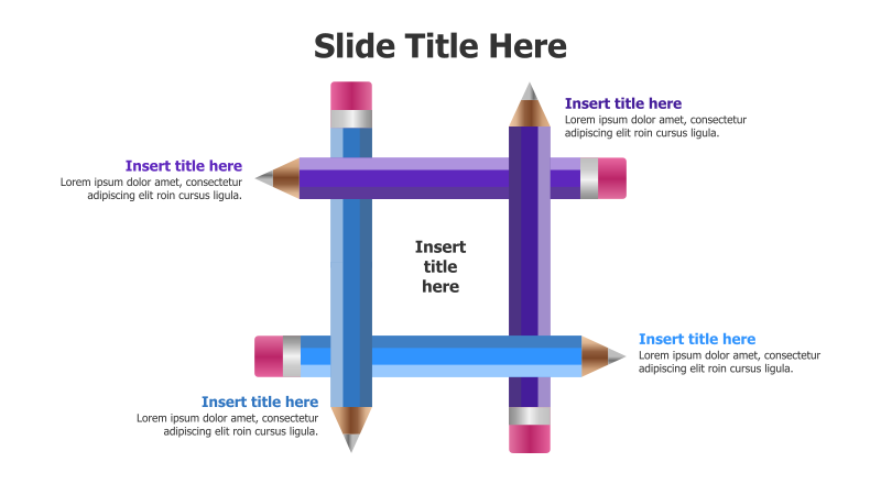 4-Point Pencil Infographic