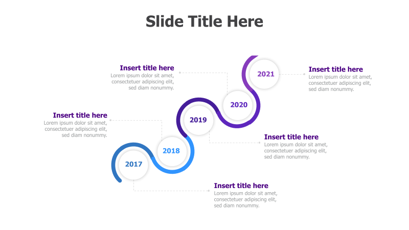 5-Point Circular Timeline