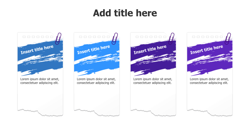 4 Vertical Brush Sticky Notes