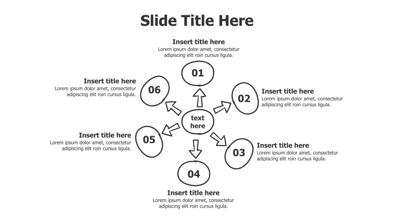 6-Step Branching Circle Diagram