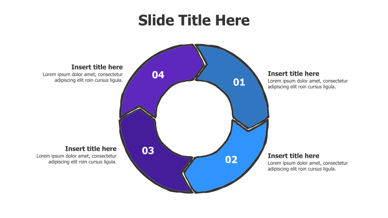 4-Point Circular Process with Sketchy Arrows