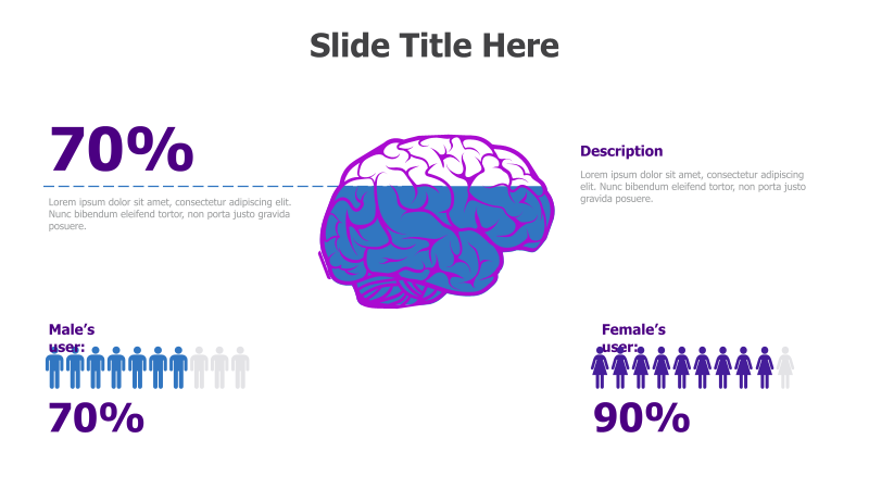 Brain Percentage Infographic