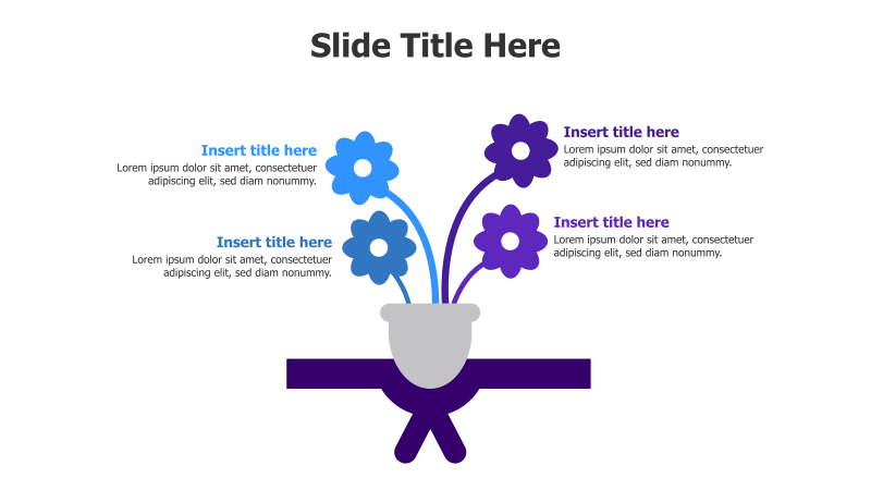 4-Point Floral Infographic