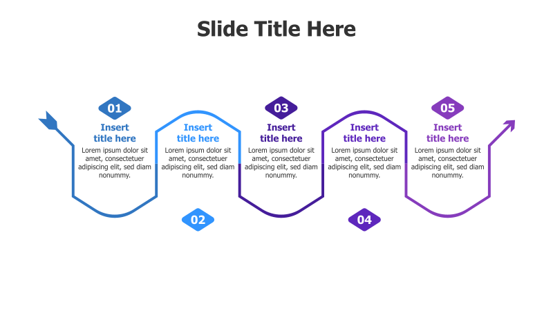 5-Step Arrow Line Infographic