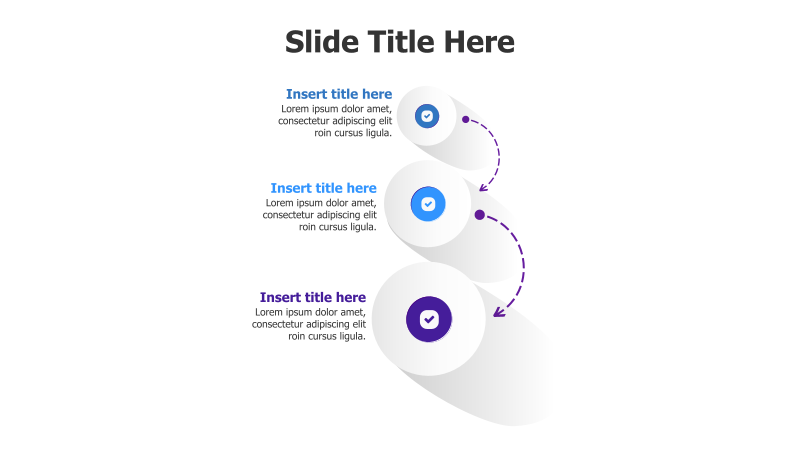3-Step Circular Process with Checkmarks