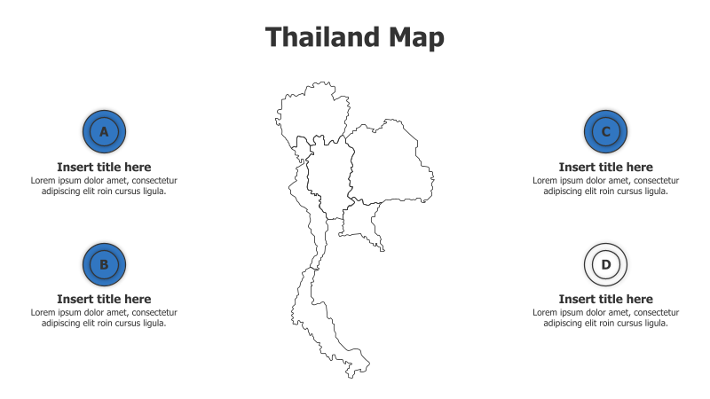 4-Point Thailand Map Infographic