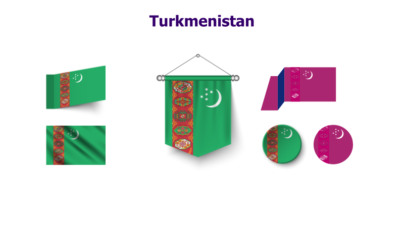 Turkmenistan Flag Variations