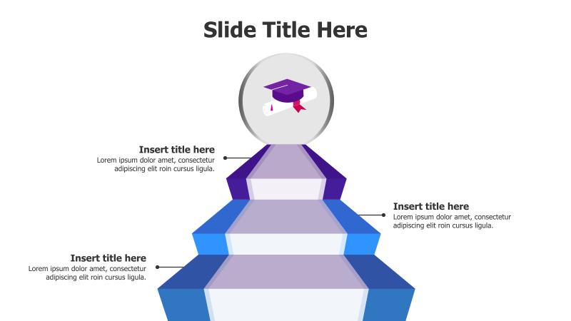 3-Step Graduation Ladder Infographic