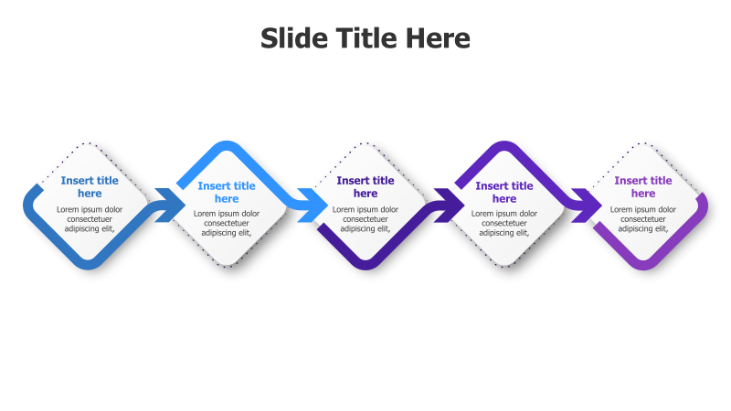 5-Step Timeline Arrows