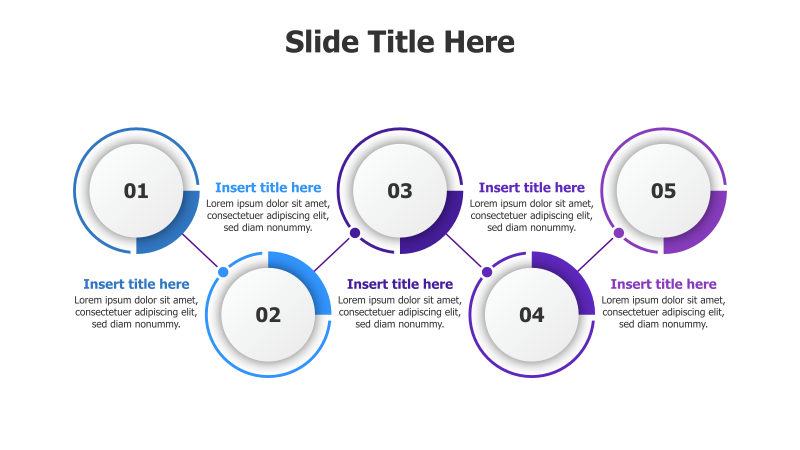 5-Step Zigzag Circular Infographic