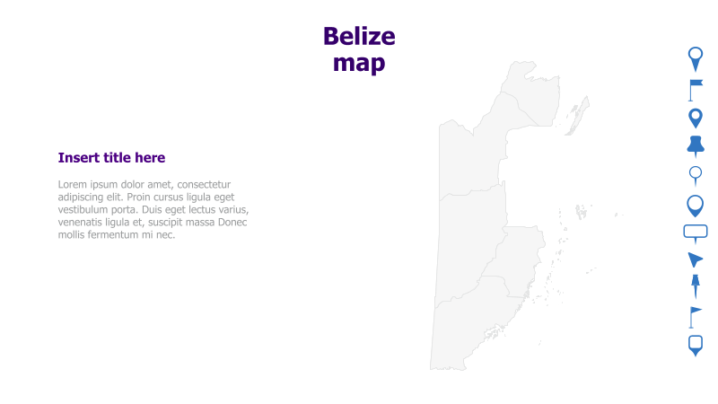 Belize Map with Text Placeholder