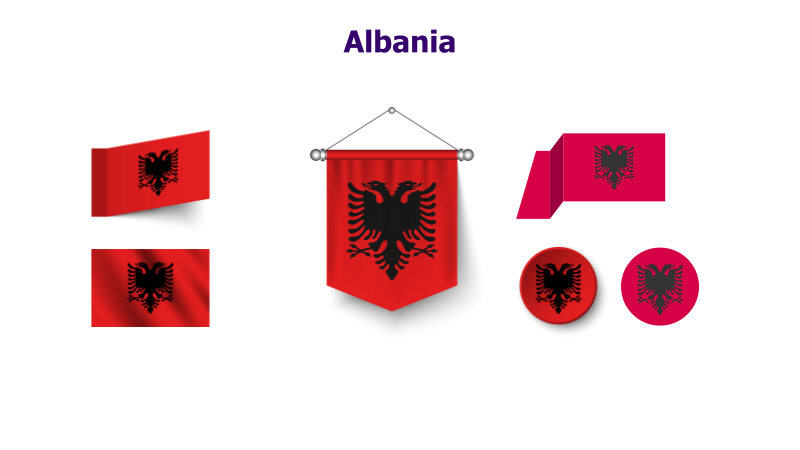 Albania Flag Variations