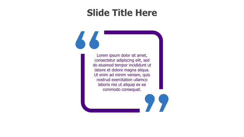 Quote Slide with Decorative Quotes