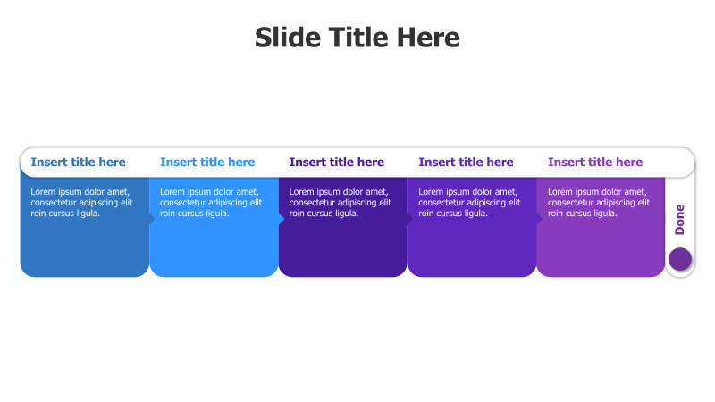 5-Step Continuous Blocks Infographic