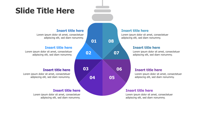 8-Point Divided Bulb Infographic