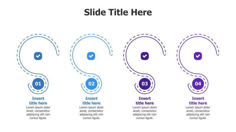 4-Step Circular Process with Checkmarks