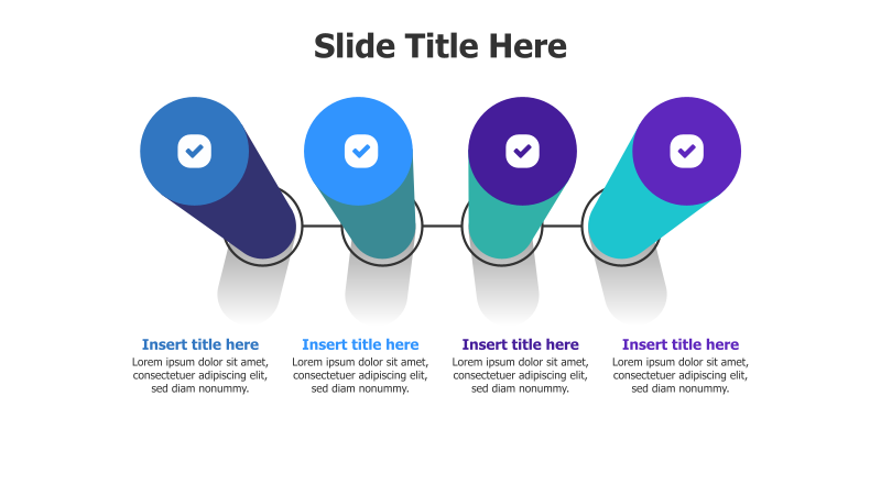 4-Step 3D Column Infographic